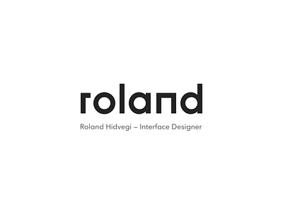 Roland Hidvegi personal branding logo logotype roland roland hidvegi