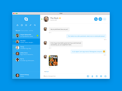 Skype for Mac application facelift gui osx redesign skype ui