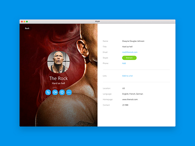 Skype for Mac Profile view application facelift gui osx profile redesign skype ui