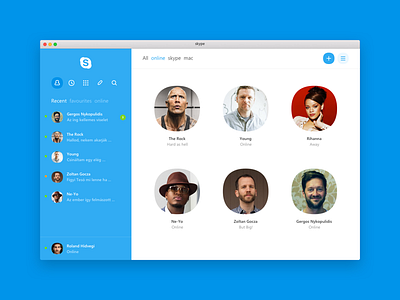 Skype for Mac Contacts application contacts facelift gui osx redesign skype ui