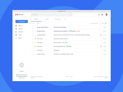 Gmail Redesign Concept — Elements concept gmail google redesign