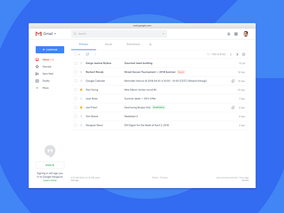 Gmail Redesign Concept — Elements