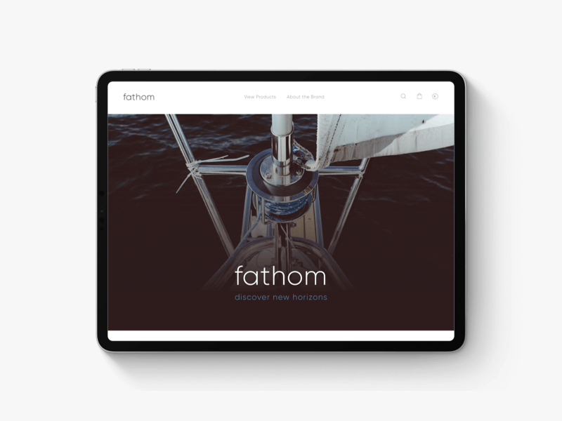 Fathom Bracelets concept design fashion fathom bracelets grid homepage design layout style typography website