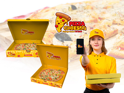 Pakcaging Pizza CheeseQ branding design graphic design logo packaging