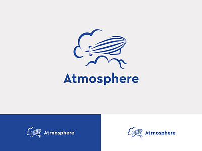 Redesign Atmosphere logo adobe illustrator airship blue illustration logo logodesign vector