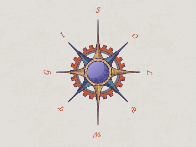 Compass rose branding illustration logo logodesign vector