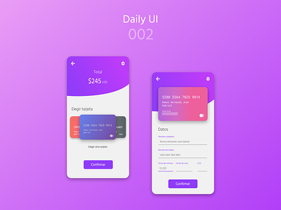 Card UI - Daily UI 002 dailyui