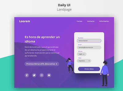 Daily UI 003 - Landpage dailyui