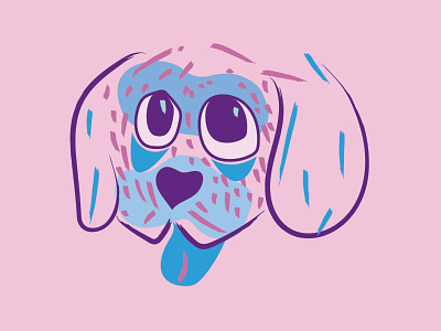 Pink Dawg adobe illustrator basset hound dog dog illustration doggy hound dog illustration pink pink dog woof