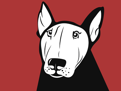 B Dog adobe illustrator bull terrier design dog flat illustration illustrator woof