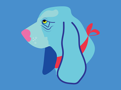 Basset en Bleu