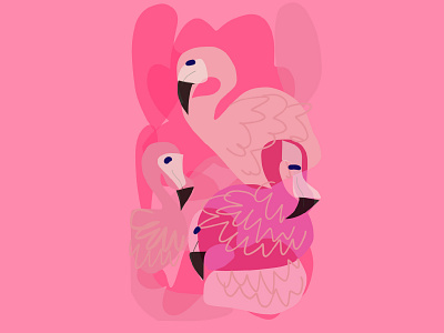 Flamingoz adobe illustrator design flamingo flamingos flat illustrator overlay pink pink flamingo