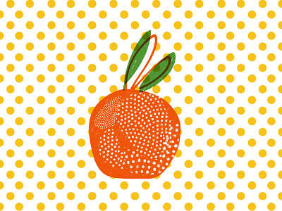 Qtz clementine cuties design digital illustration flat orange pattern polkadot sketches texture vitamin c yellow