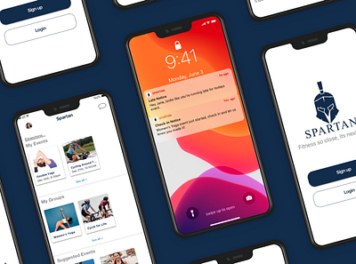 Spartan Neighborhood Workout App app design ui ux
