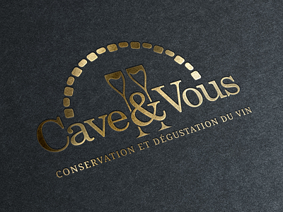 Cave & Vous bottle cellar glasses logo logotype wine