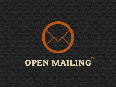 OpenMailing logo WIP branding clean concept effective emailing hosting logo logotype mailing newsletter opensource routing simple