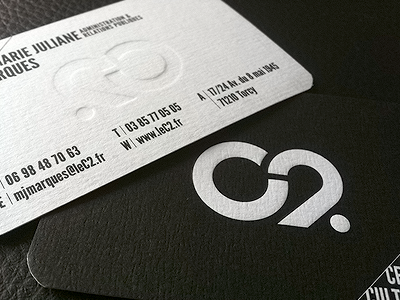 C2 Business Card business card c2 card embossing paper print