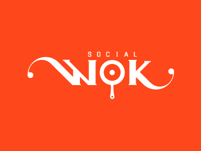 Social Wok logo logos logotype marketing social type typography wok