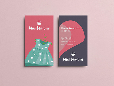 Business Card: Exclusive girl's clothes