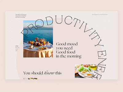 Healthy Food Site Concept design healthy food landing page minimalism nutritionist ui