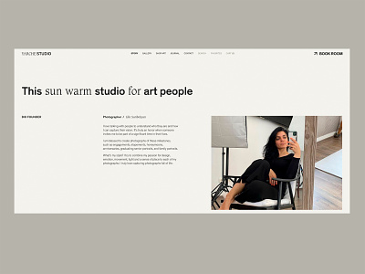Concept Web design for photo studio