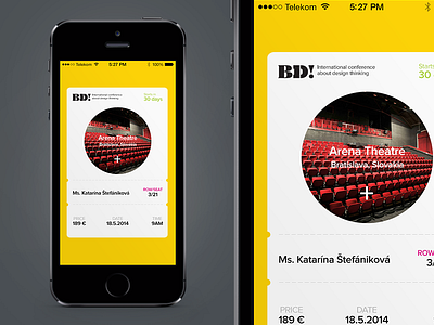 Mobile Ticket Idea for By Design Conference app bydesign conference design designer mobile playoff rebound slovakia ticket ui