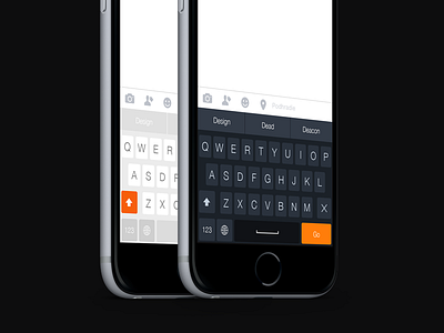 iOS Keyboards colors dark icons ios ios8 iphone keys light mobile themeboard ui user interface