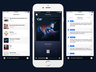 Radio app [redesign] app bands ios ios 8 messages music radio redesign slovakia ui ux