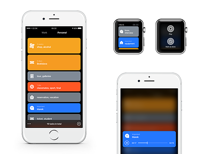 To-Do UI app colors icons idea ios lists player record sound task to do ui