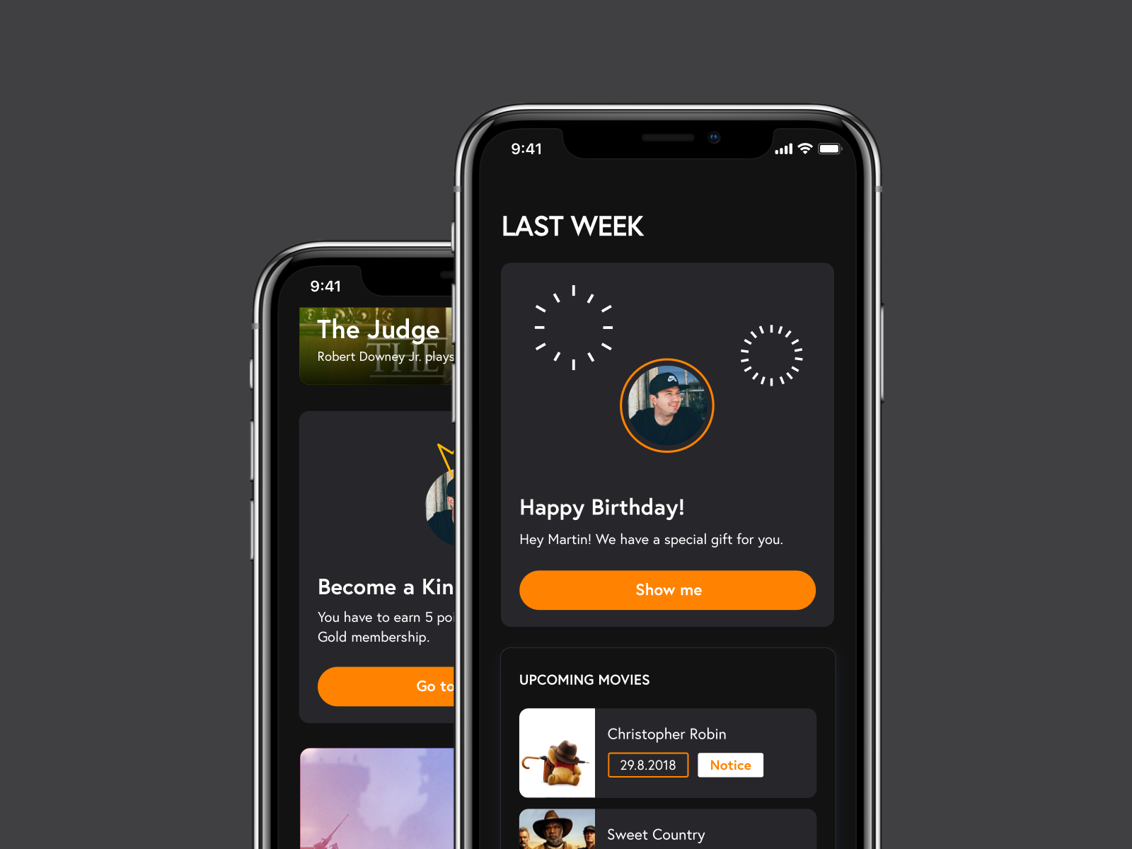 Cinema App – Personalized feed