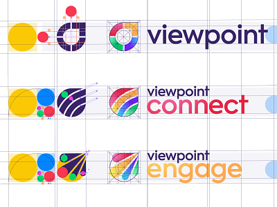 Viewpoint symbol set plan account brand brand design branding design golden ratio illustration logo logo design logotype microsoft rainbow ratio