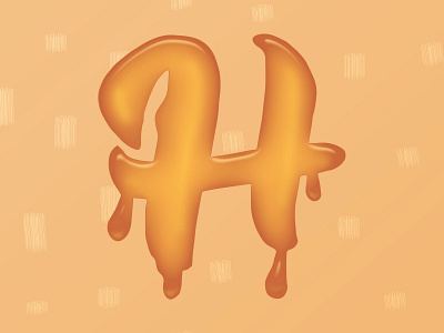 Letter H 36 days of type design drawing hand lettering honey icon illustration letter design letter h lettering logo design logotype typography