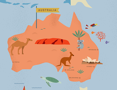 Australia animals animals logo aussie australia bushfire design drawing graphic design illustration kangaroo koala map maps nature