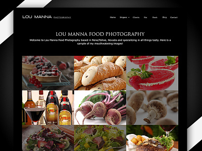 loumana website for food photography ui website design