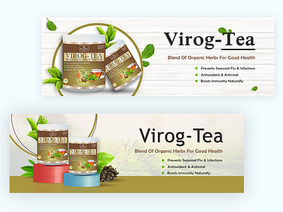 Banner for Virog Tea Products design photoshop