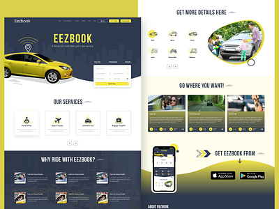 Cab Booking Website design icon ui