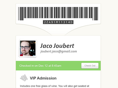 Barcode scanner for event tickets