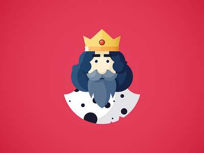 King 2d art blue character clean color colorful creative design digital drawing flat graphic icon illustration king minimal simple ui vector