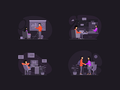 Team Work & Finance Illustrations Pack 2d adobe illustrator adobe xd art character clean color creative drawing dribbble flat graphic illustration minimal style theme ui vector web