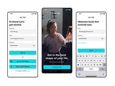 Evolve App app branding design graphic design logo typography ui ux vector