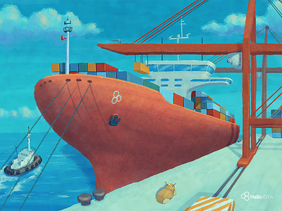 IOTA Container Ship illustration