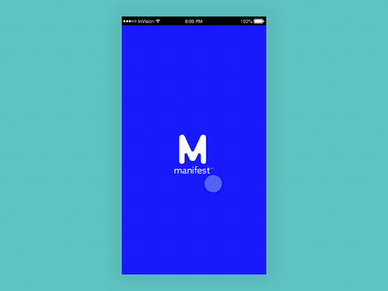 Manifest app consumer mobile product prototype ui