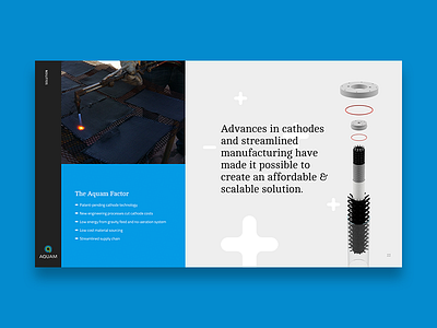 Aquam Tech Preso blue clean graphic design grid keynote layout presentation startup typography