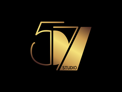 Studio 57 glam gold graphic identity logo numbers shiny typography