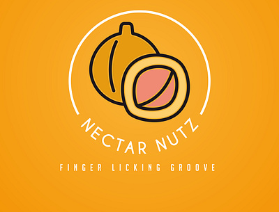 NECTAR NUTZ branding illustration logo