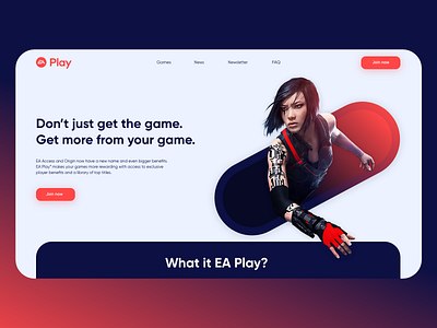 EA Play Website adobe xd adobexd electronic arts game website gaming website join us subscribe subscription ui user interface user interface design videogame videogames website website design websites