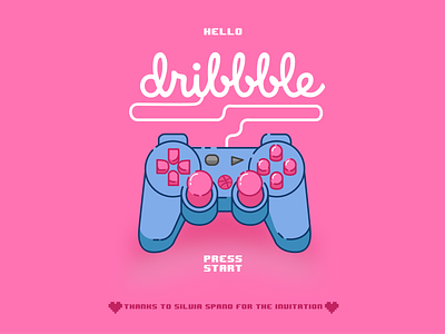 Hello Dribbble! 8bit firstpost games gaming graphic design hellodribble illustration ps thanks vector