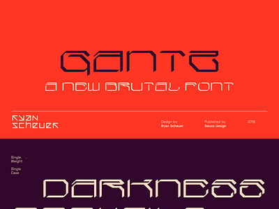Gantz Typeface font type design typeface typography