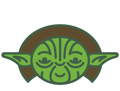 Yoda alien baby yoda green headshot illustration illustrator portrait star wars starwars the mandalorian yoda