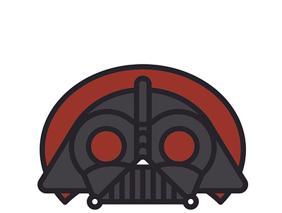 Darth Vader black cute dark side darth vader headshot helmet illustration illustrator mask portrait red eyes star wars starwars